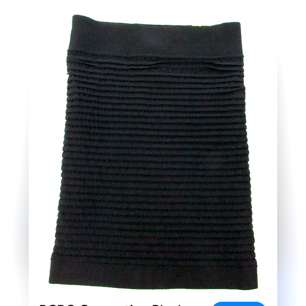 2 / $20 BCBGeneration Black Striped Pull On Stretchy Bodycon Mini Skirt - XS > S